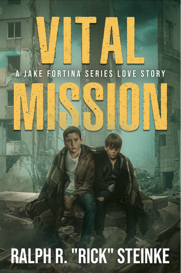 Vital Mission, two boys, war zone, book cover